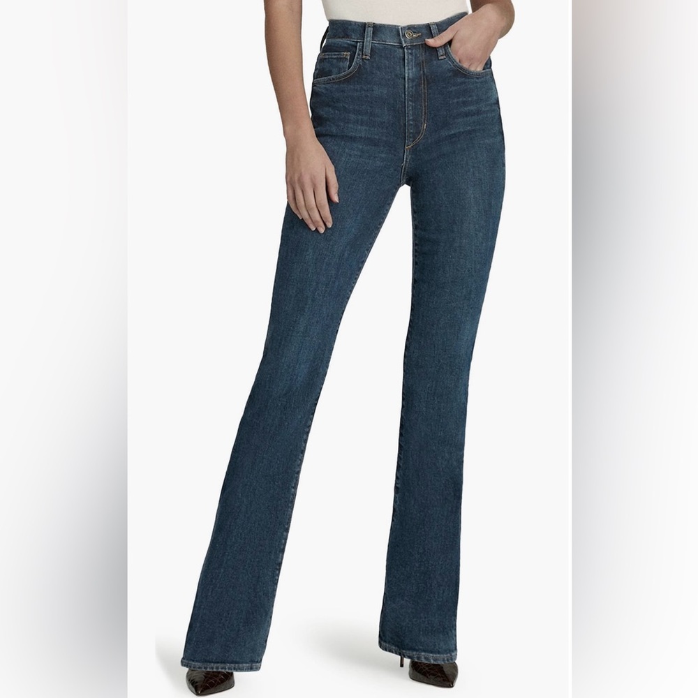 Favorite Daughter The Valentina Super High Waist Mini Bootcut Jeans